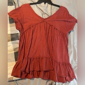 Altar'd State Red Short Sleeve Top